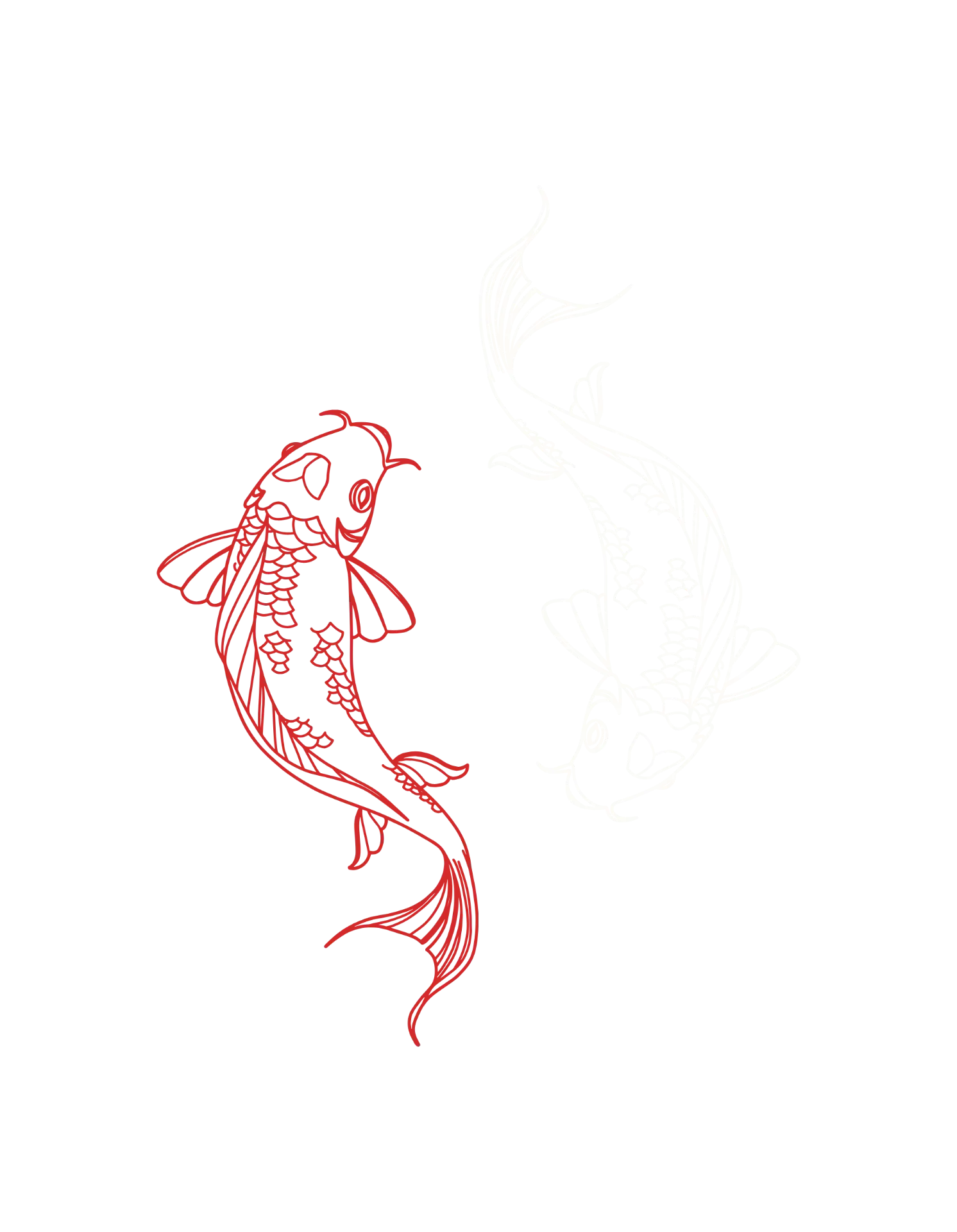 Koi Fish - Colored