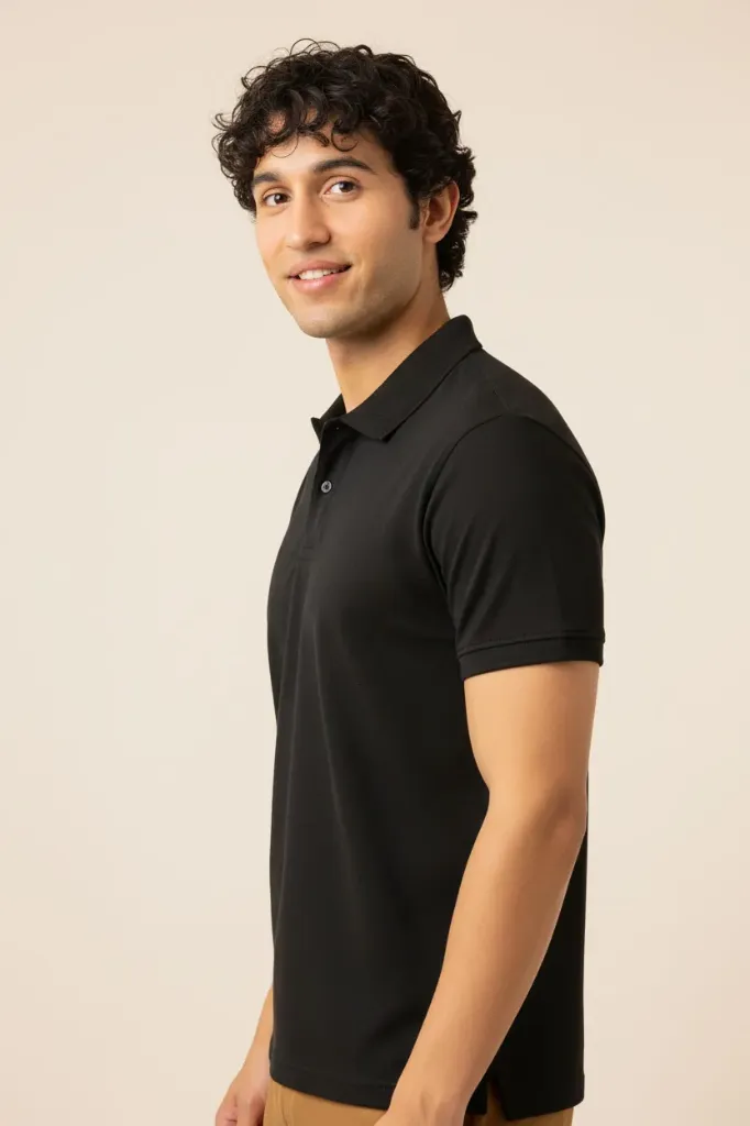 [TC-UPO240-COT-BLAMEL-36S] Heavy Polo | 240 GSM | 100% Cotton (Black Melange, 36 - S)